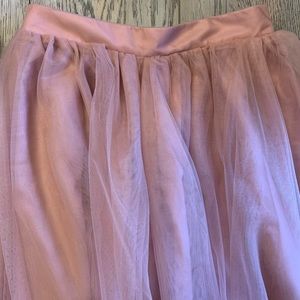 Dusty Rose Tulle Maxi Skirts